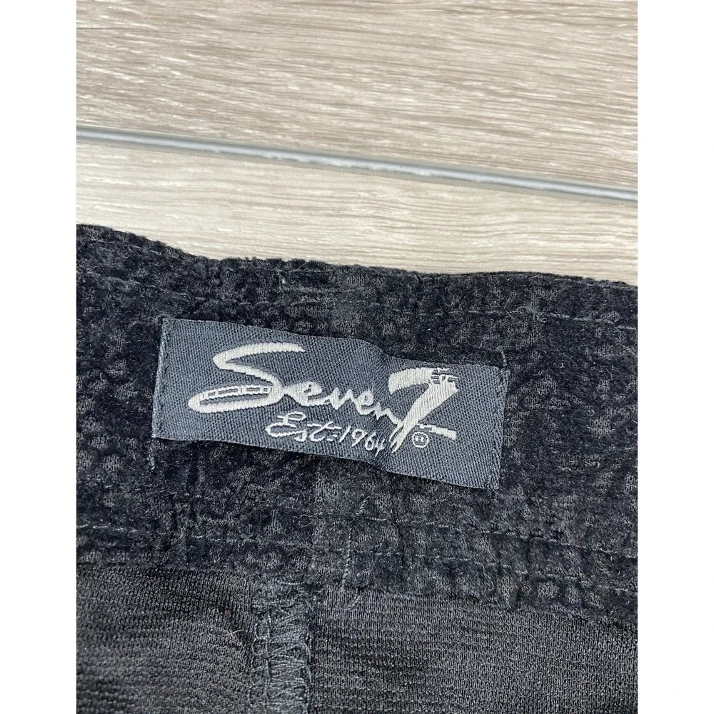 Seven‎ 7 Women's Velvet Paisley Patterned Jeans Black Size 16 New